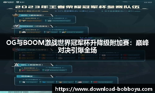 OG与BOOM激战世界冠军杯升降级附加赛：巅峰对决引爆全场